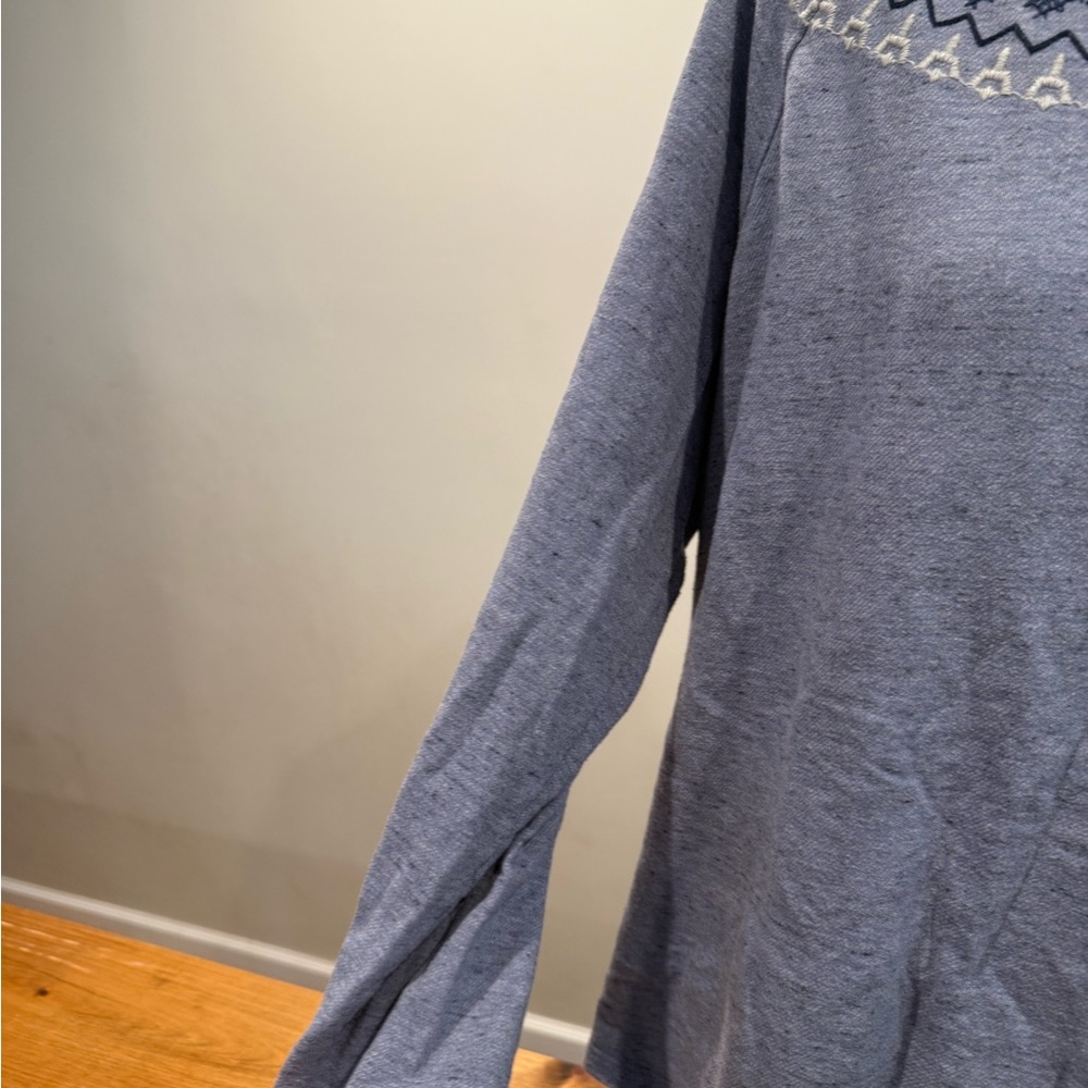 JJill Blue Knit Sweater with Stitch Detail - Picture 2 of 5
